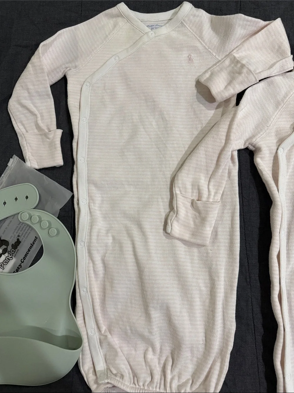 Ralph Lauren Baby Sleep Gowns - Pale Pink Long-Sleeve Kids Pajamas Set of 2